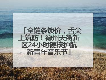 全链条锁价，舌尖上筑防！德州天衢新区24小时硬核护航新青年音乐节
