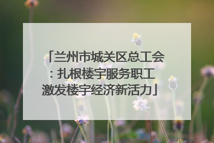 兰州市城关区总工会：扎根楼宇服务职工 激发楼宇经济新活力