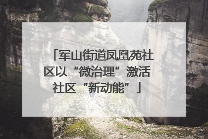 军山街道凤凰苑社区以“微治理”激活社区“新动能”