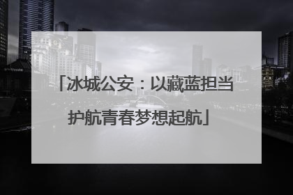 冰城公安：以藏蓝担当 护航青春梦想起航