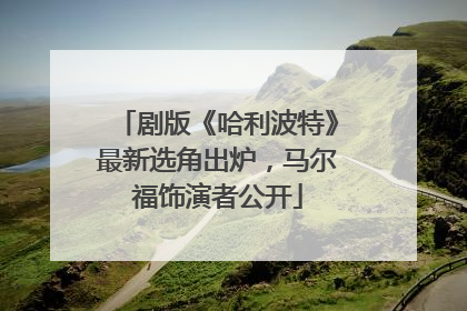 剧版《哈利波特》最新选角出炉，马尔福饰演者公开