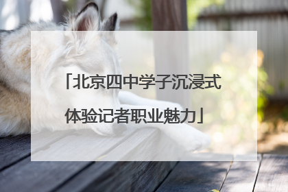 北京四中学子沉浸式体验记者职业魅力