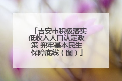 吉安市积极落实低收入人口认定政策 兜牢基本民生保障底线（图）