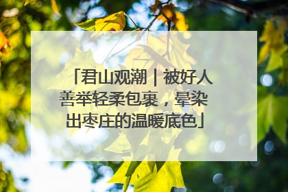 君山观潮｜被好人善举轻柔包裹，晕染出枣庄的温暖底色
