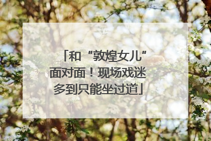 和“敦煌女儿”面对面！现场戏迷多到只能坐过道