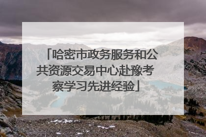 哈密市政务服务和公共资源交易中心赴豫考察学习先进经验