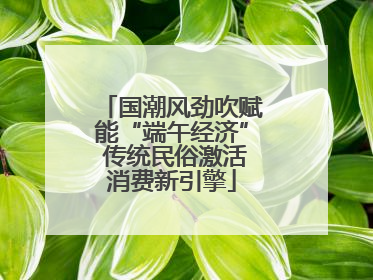 国潮风劲吹赋能“端午经济” 传统民俗激活消费新引擎