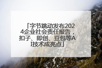 字节跳动发布2024企业社会责任报告，扣子、即创、豆包等AI技术成亮点