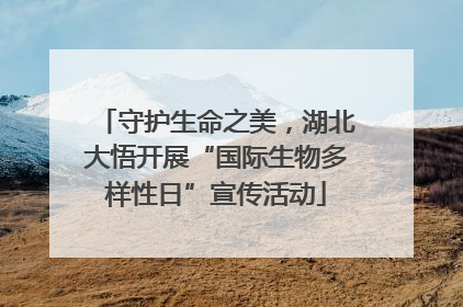 守护生命之美，湖北大悟开展“国际生物多样性日”宣传活动