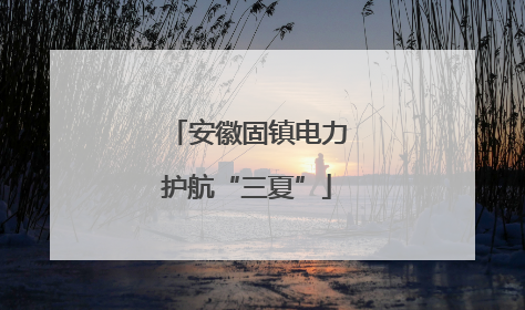 安徽固镇电力护航“三夏”