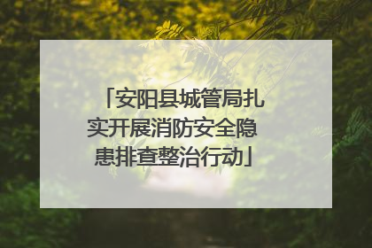 安阳县城管局扎实开展消防安全隐患排查整治行动