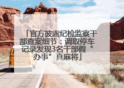官方披露纪检监察干部查案细节：调取停车记录发现3名干部假“办事”真麻将