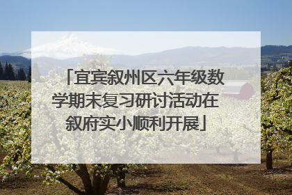 宜宾叙州区六年级数学期末复习研讨活动在叙府实小顺利开展