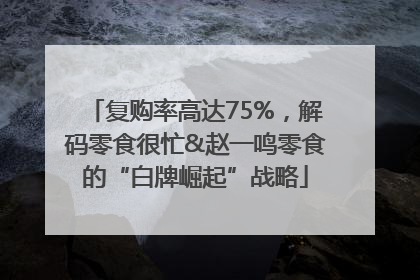 复购率高达75%，解码零食很忙&赵一鸣零食的“白牌崛起”战略