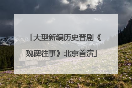 大型新编历史晋剧《魏碑往事》北京首演