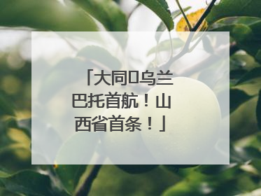 大同⇌乌兰巴托首航！山西省首条！