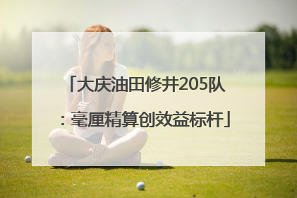 大庆油田修井205队：毫厘精算创效益标杆