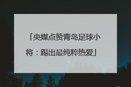 央媒点赞青岛足球小将：踢出最纯粹热爱