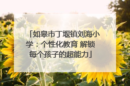 如皋市丁堰镇刘海小学：个性化教育 解锁每个孩子的超能力