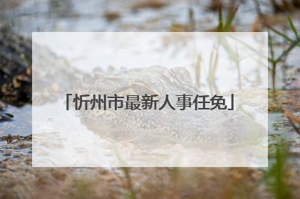 忻州市最新人事任免