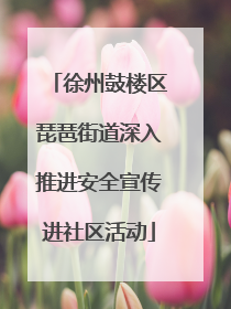 徐州鼓楼区琵琶街道深入推进安全宣传进社区活动