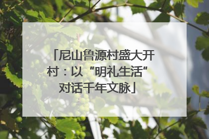 尼山鲁源村盛大开村：以“明礼生活”对话千年文脉