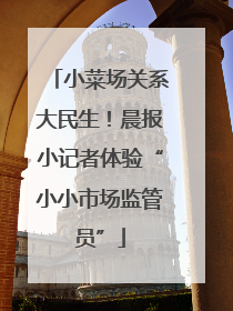 小菜场关系大民生！晨报小记者体验“小小市场监管员”