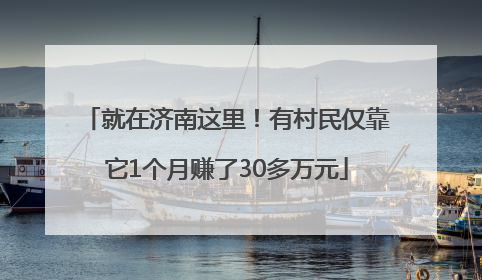 就在济南这里！有村民仅靠它1个月赚了30多万元