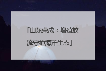 山东荣成：增殖放流守护海洋生态