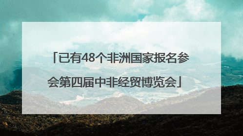 已有48个非洲国家报名参会第四届中非经贸博览会