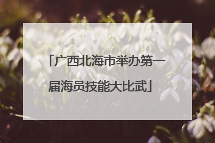 广西北海市举办第一届海员技能大比武