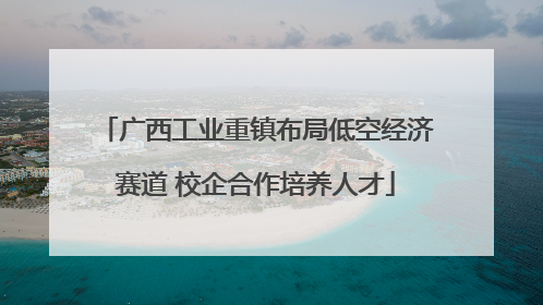 广西工业重镇布局低空经济赛道 校企合作培养人才