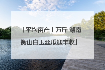 平均亩产上万斤 湖南衡山白玉丝瓜迎丰收