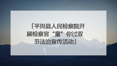 平舆县人民检察院开展检察官“童”你过双节法治宣传活动