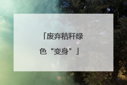 废弃秸秆绿色“变身”