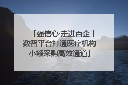 强信心·走进百企丨数智平台打通医疗机构小额采购高效通道