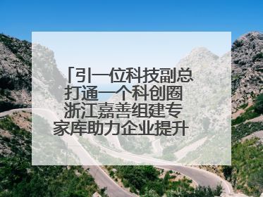 引一位科技副总 打通一个科创圈 浙江嘉善组建专家库助力企业提升自主创新能力