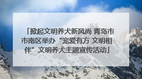 掀起文明养犬新风尚 青岛市市南区举办“宠爱有方 文明相伴”文明养犬主题宣传活动