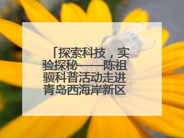 探索科技，实验探秘——陈祖骥科普活动走进青岛西海岸新区衡山路小学