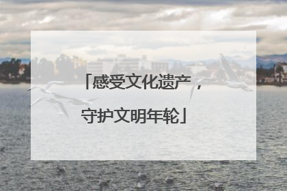 感受文化遗产，守护文明年轮