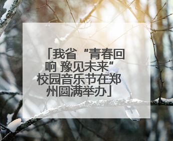 我省“青春回响 豫见未来”校园音乐节在郑州圆满举办