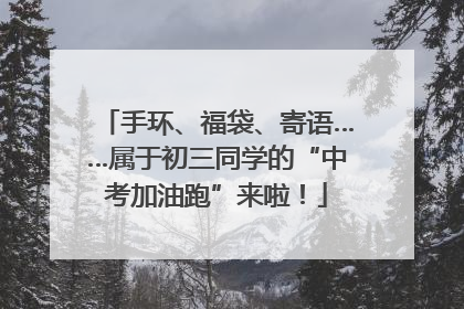 手环、福袋、寄语……属于初三同学的“中考加油跑”来啦！