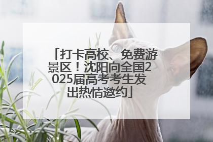 打卡高校、免费游景区！沈阳向全国2025届高考考生发出热情邀约