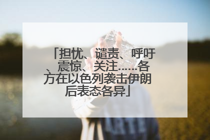 担忧、谴责、呼吁、震惊、关注……各方在以色列袭击伊朗后表态各异