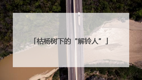 枯杨树下的“解铃人”