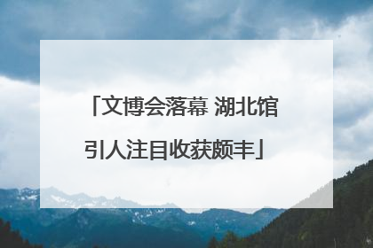文博会落幕 湖北馆引人注目收获颇丰