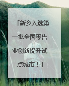 新乡入选第一批全国零售业创新提升试点城市！
