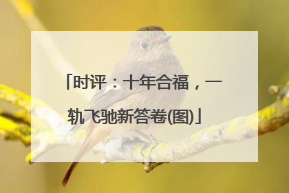 时评：十年合福，一轨飞驰新答卷(图)