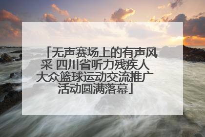 无声赛场上的有声风采 四川省听力残疾人大众篮球运动交流推广活动圆满落幕