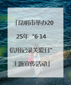 昆明市举办2025年“6·14信用记录关爱日”主题宣传活动